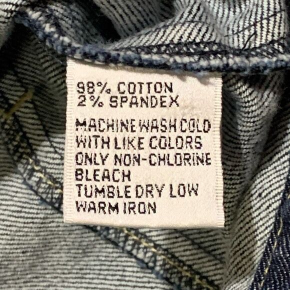 Vintage Y2K Talbots‎ Stretch Women's Size 10 Blue Denim Trucker Jacket Buttoned - Picture 3 of 6